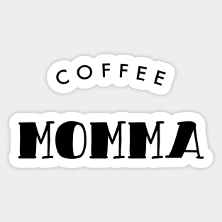 Coffee Momma Black Typography Sticker